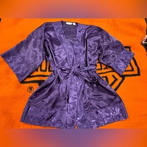 Vintage Victoria's Secret Deep Purple Satin Robe